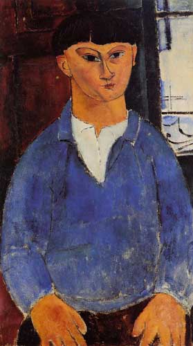 Painting Code#70810-Modigliani, Amedeo - Portrait of Moise Kisling