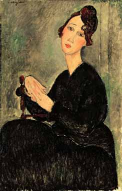 Painting Code#70828-Modigliani, Amedeo - Portrait of Dedie