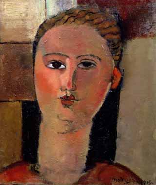 Painting Code#70836-Modigliani, Amedeo - The Red-Haired Girl