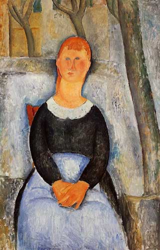 Painting Code#70839-Modigliani, Amedeo - The Beautiful Grocer