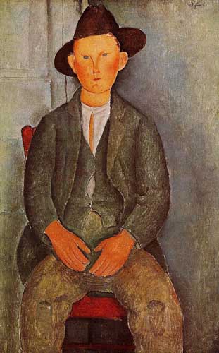 Painting Code#70844-Modigliani, Amedeo - The Little Peasant