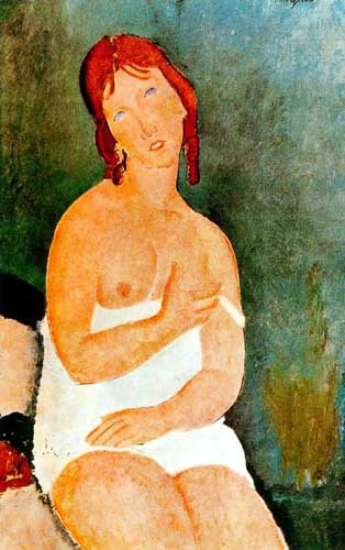 Painting Code#70856-Modigliani, Amedeo - Young Redhead in Straitjacket