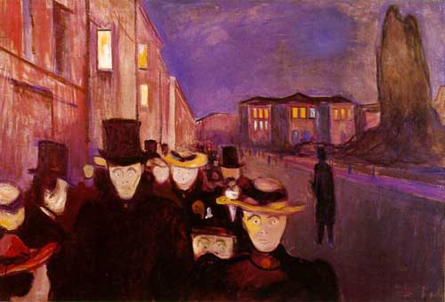 Painting Code#70888-Munch, Edvard - Evening on Karl Johan