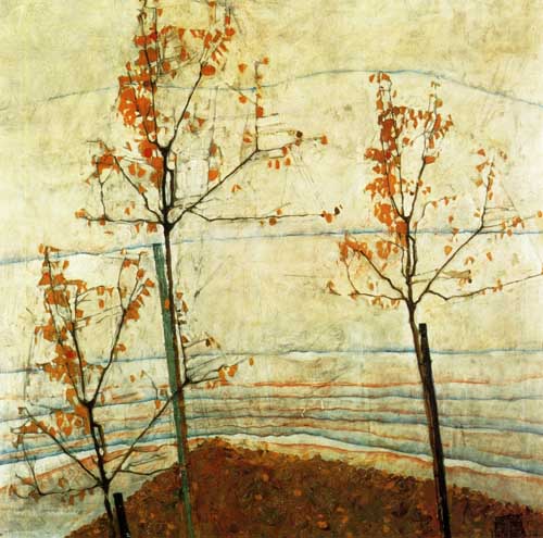 Painting Code#70917-Egon Schiele - Autumn Trees