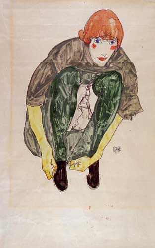 Painting Code#70919-Egon Schiele - Crouching Figure