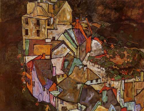 Painting Code#70921-Egon Schiele - Edge of Town