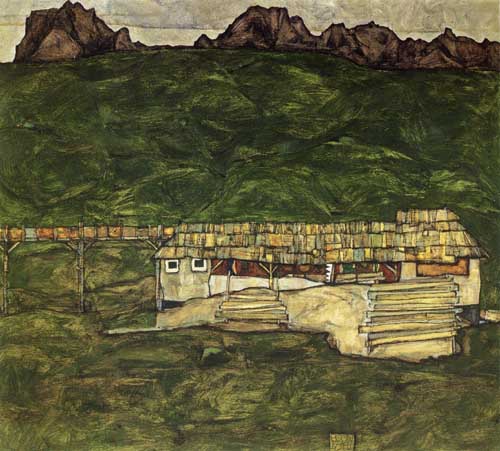 Painting Code#70929-Egon Schiele - Sawmill