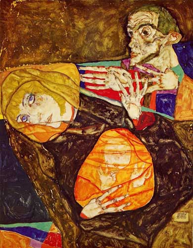 Painting Code#70934-Egon Schiele - The Holy Family