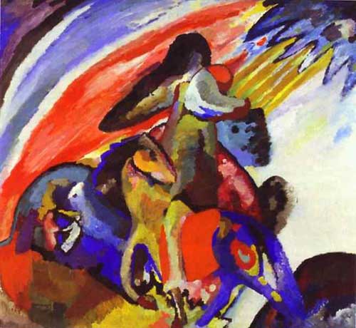 Painting Code#7343-Kandinsky, Wassily: Improvisation 12 (Rider) 