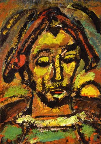 Painting Code#7478-Rouault, Georges: Arlequin
