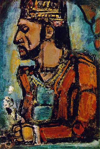 Painting Code#7482-Rouault, Georges: The Old King