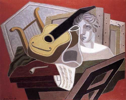 Painting Code#7604-Juan Gris: The Musician&#039;s Table