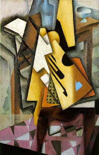Painting Code#7609-Juan Gris: Guitar on a Chair