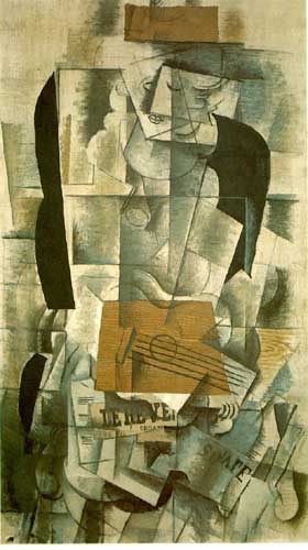 Painting Code#7740-Braque, Georges: Woman with a Guitar
