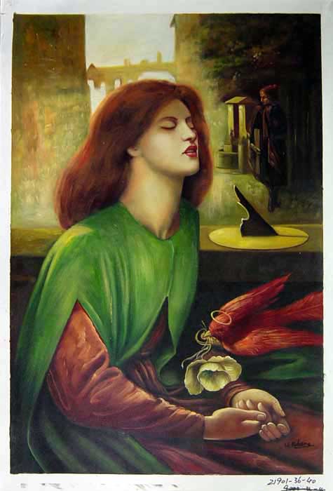 Painting Code#S121901-After Rossetti: Blessed Beatrice